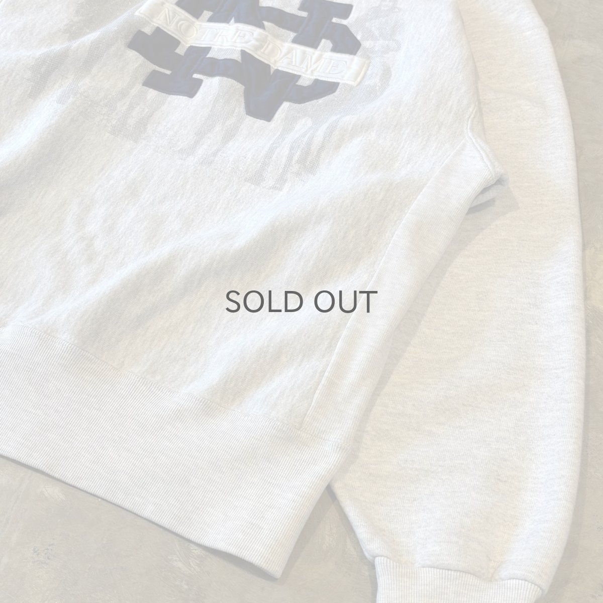 画像6: 90's "NOTRE DAME" FRONT PRINTED SWEAT / Mens L (6)