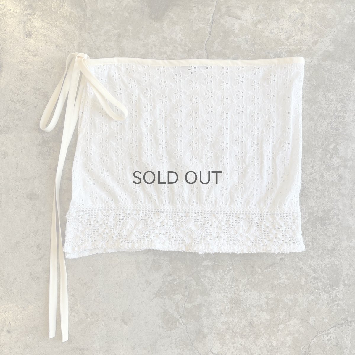 画像1: 【Wiz&Witch】"WANDERER" VTG COTTON LACE WRAP SKIRT / FREE (1)