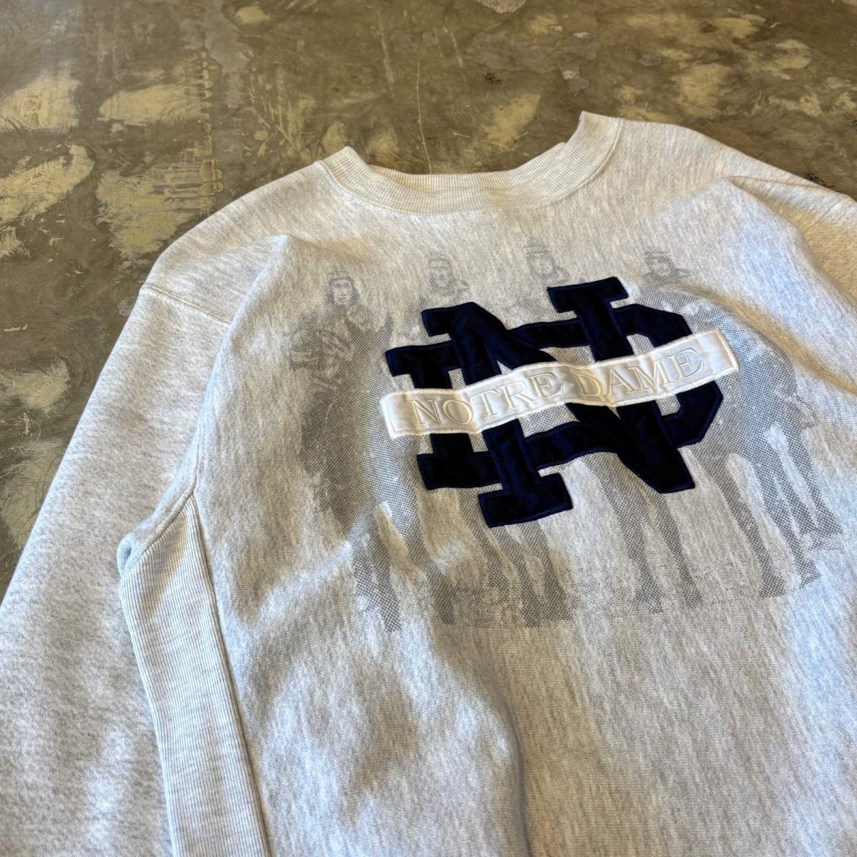 画像3: 90's "NOTRE DAME" FRONT PRINTED SWEAT / Mens L (3)
