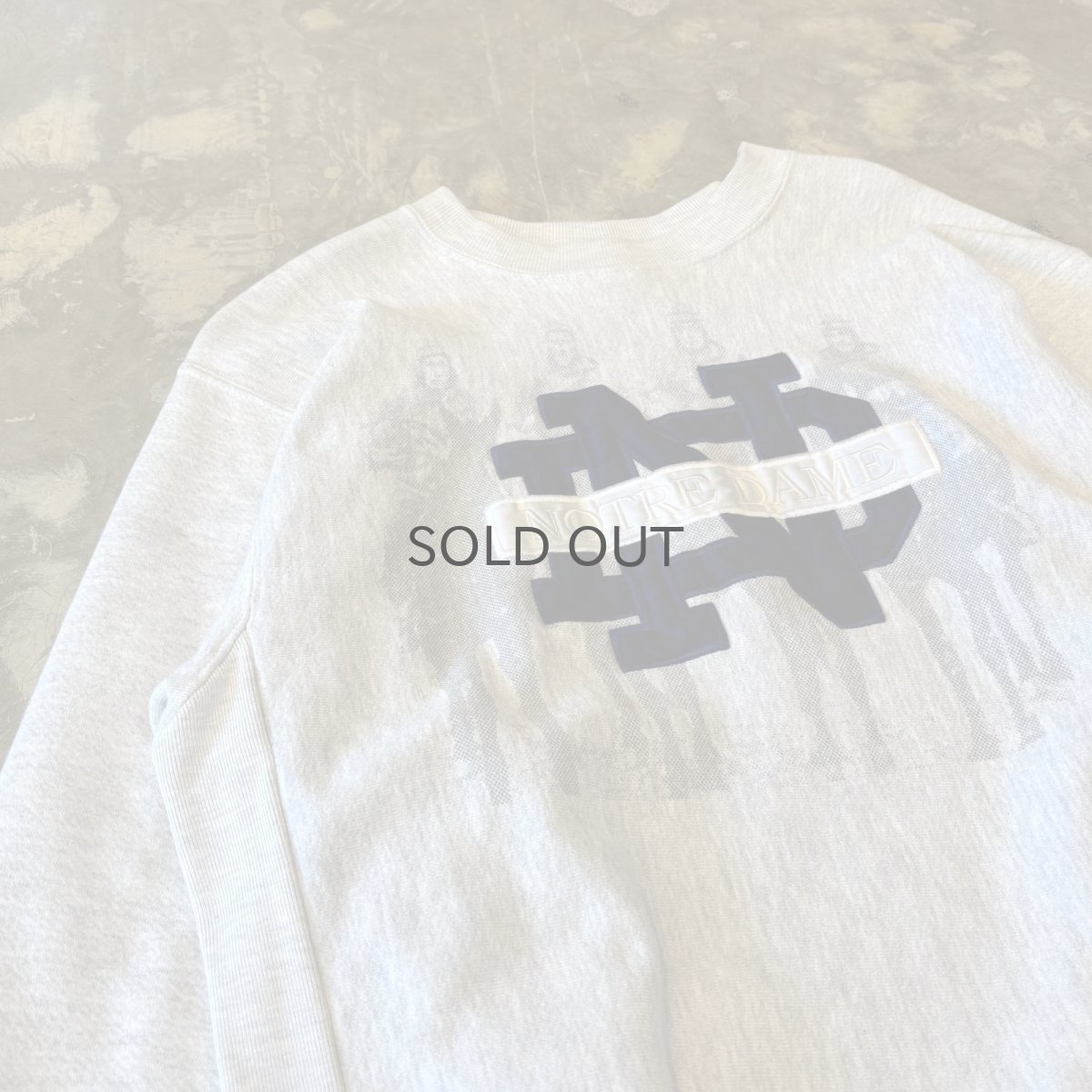 画像3: 90's "NOTRE DAME" FRONT PRINTED SWEAT / Mens L (3)