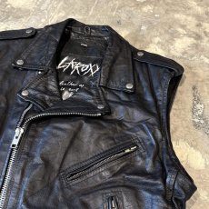 画像4: REAL LEATHER SIDE LACE UP DOUBLE RIDERS VEST / Mens L (4)