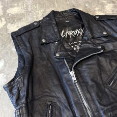 画像3: REAL LEATHER SIDE LACE UP DOUBLE RIDERS VEST / Mens L (3)