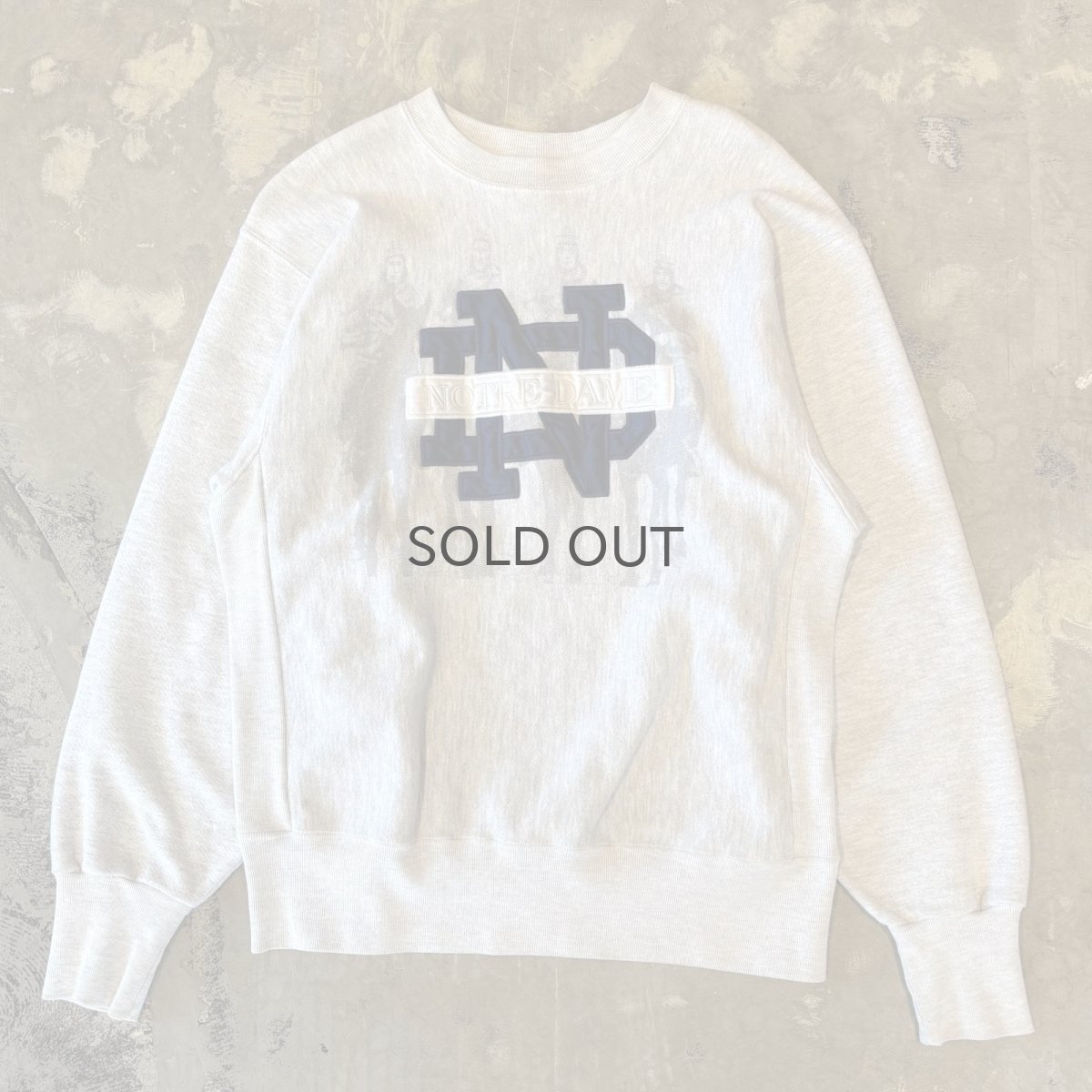 画像1: 90's "NOTRE DAME" FRONT PRINTED SWEAT / Mens L (1)