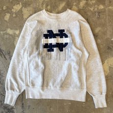 画像1: 90's "NOTRE DAME" FRONT PRINTED SWEAT / Mens L (1)