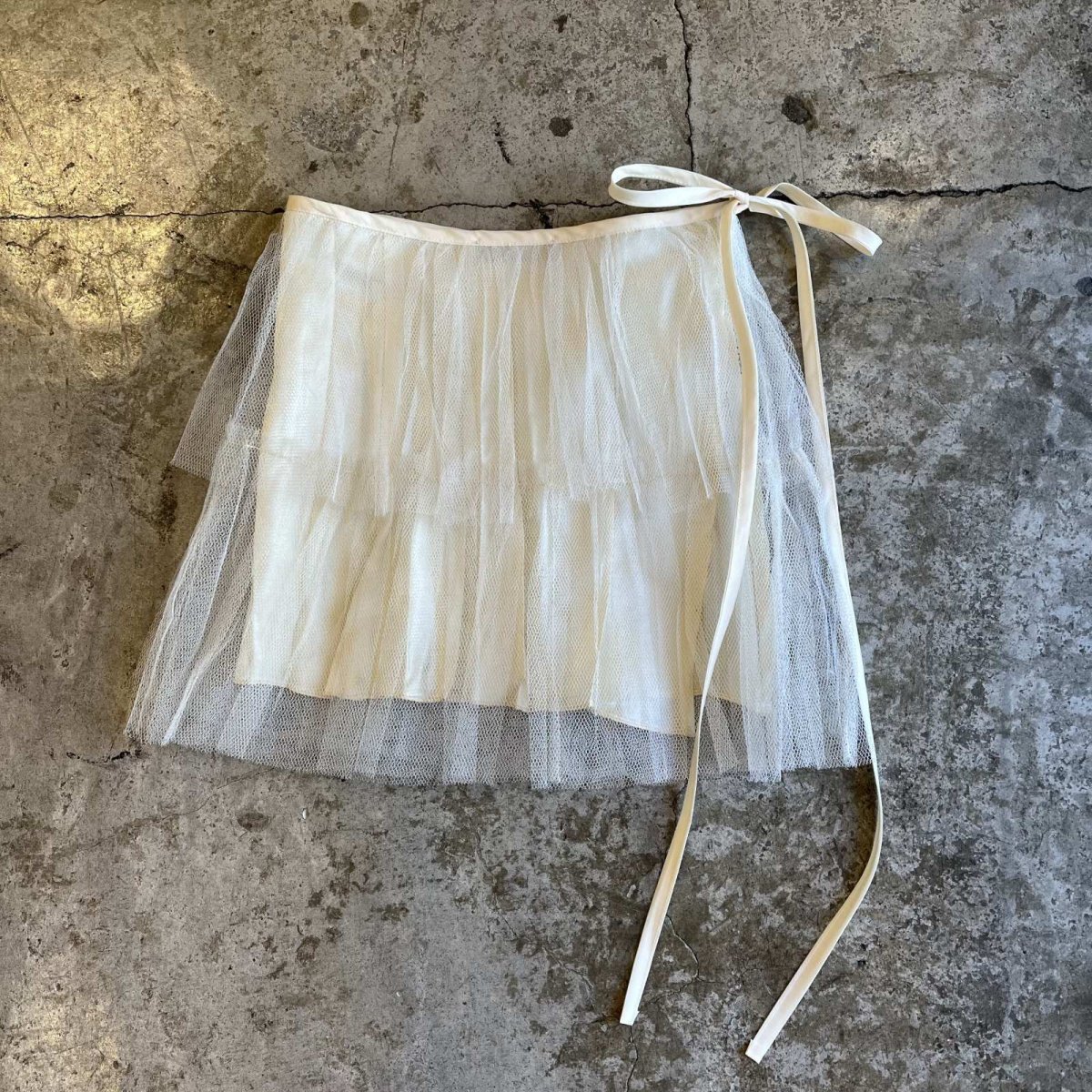 画像2: 【Wiz&Witch】"WANDERER" VTG TULLE WRAP SKIRT / FREE (2)
