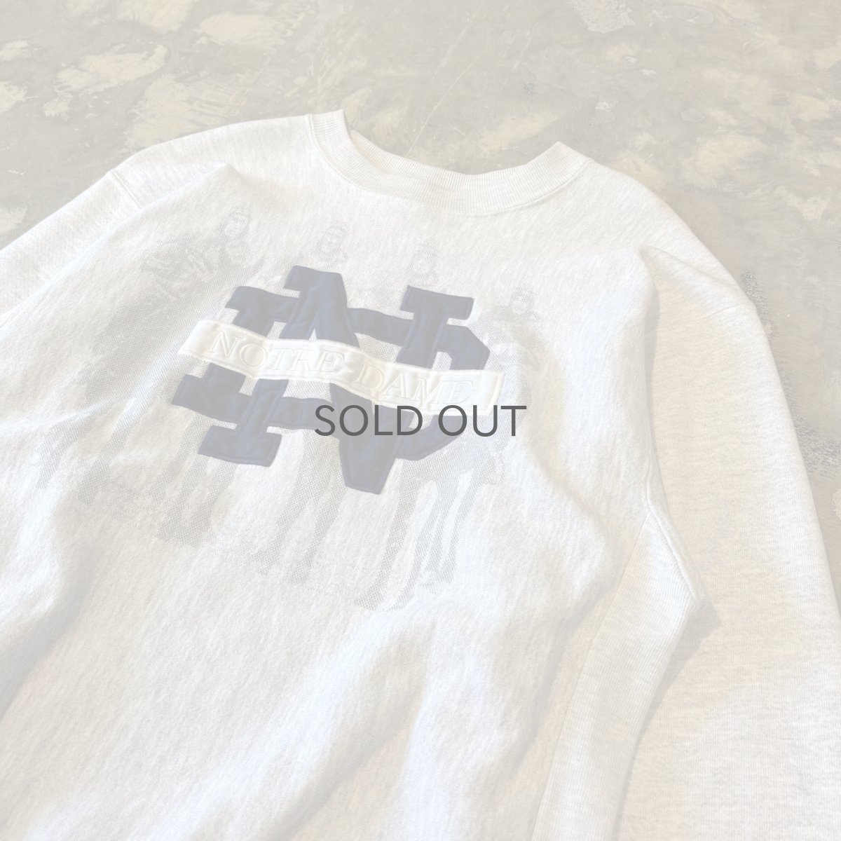 画像4: 90's "NOTRE DAME" FRONT PRINTED SWEAT / Mens L (4)