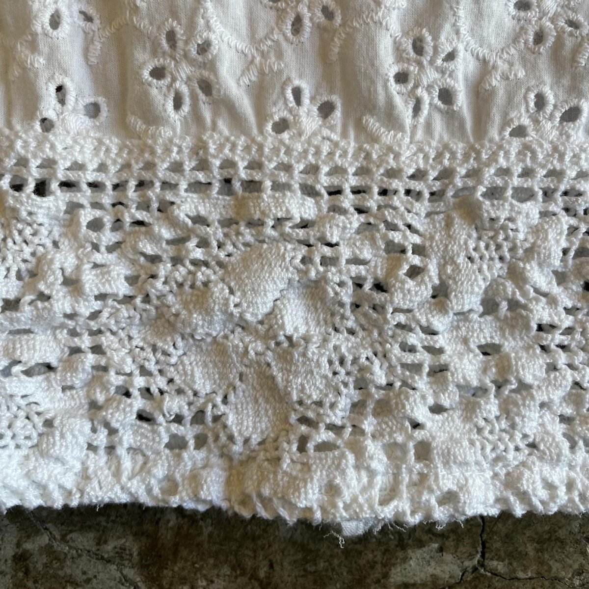 画像9: 【Wiz&Witch】"WANDERER" VTG COTTON LACE WRAP SKIRT / FREE (9)