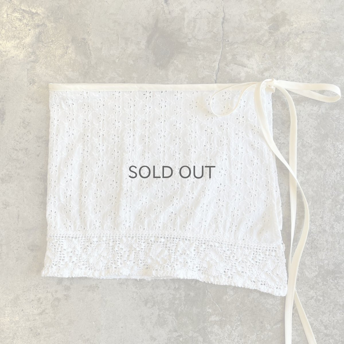 画像2: 【Wiz&Witch】"WANDERER" VTG COTTON LACE WRAP SKIRT / FREE (2)