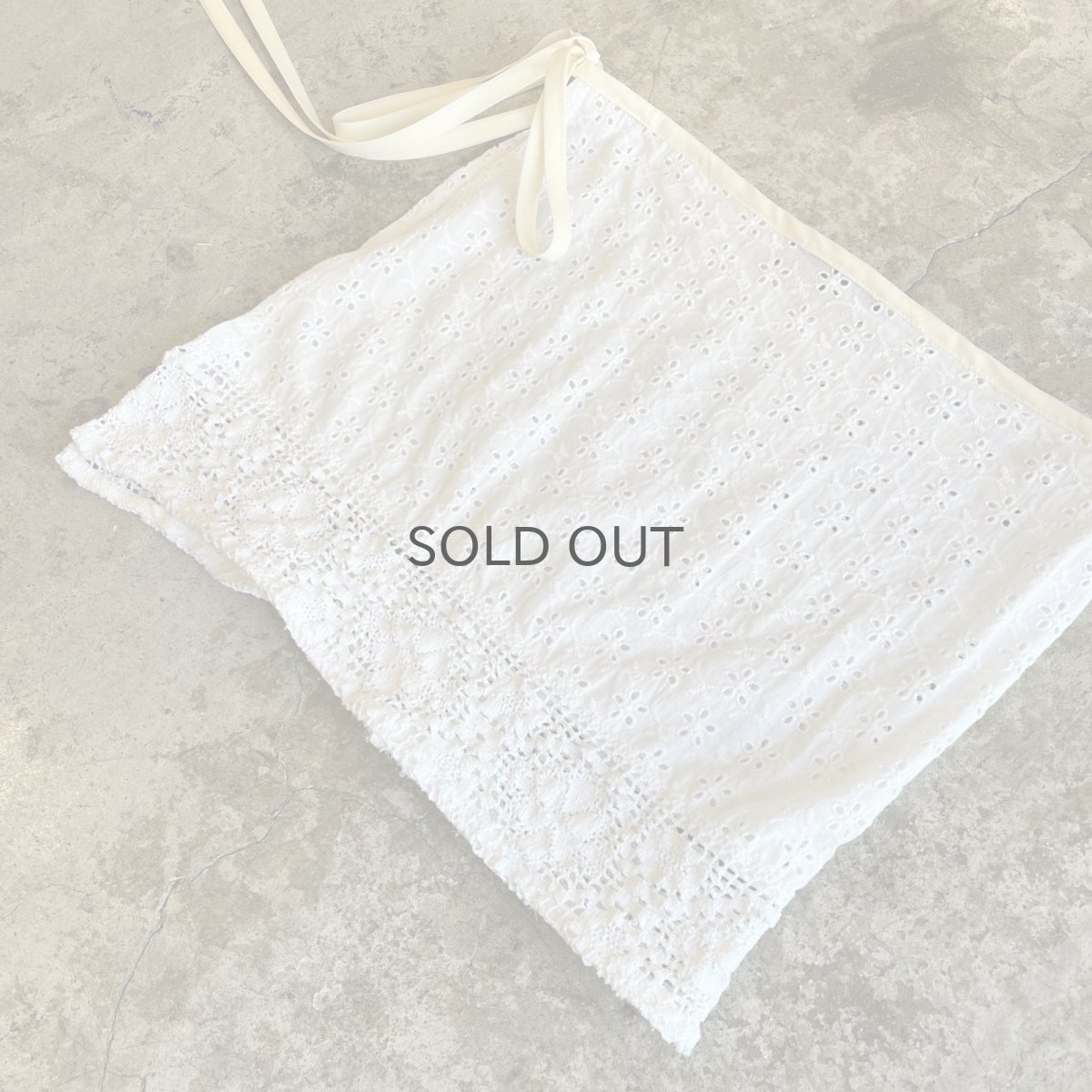 画像5: 【Wiz&Witch】"WANDERER" VTG COTTON LACE WRAP SKIRT / FREE (5)