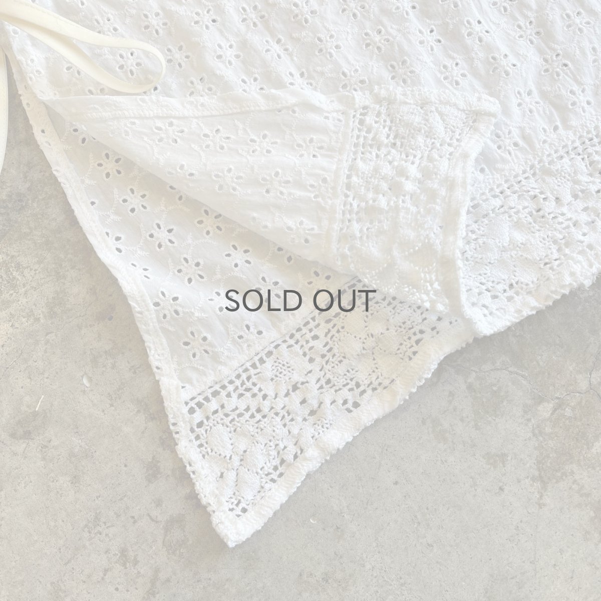 画像4: 【Wiz&Witch】"WANDERER" VTG COTTON LACE WRAP SKIRT / FREE (4)