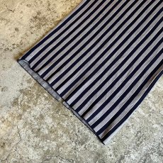 画像4: ALL OVER MULCH STRIPE PATTERN BACK SLIT LONG SKIRT / W26~W31 (4)