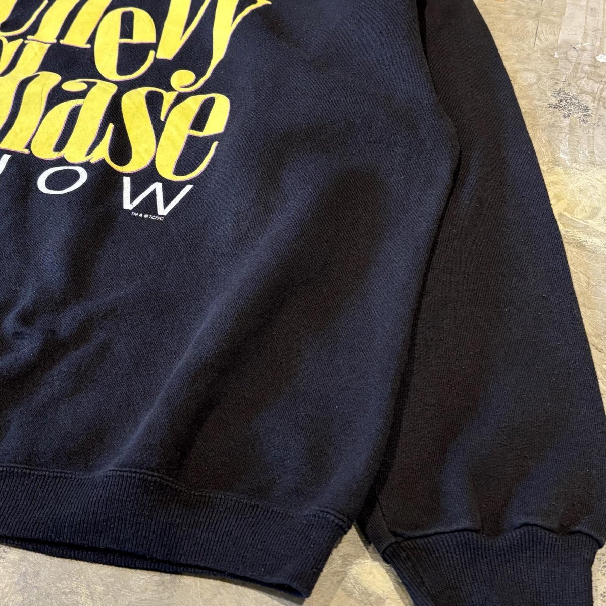 画像6: 90's "THE CHEVY CHASE SHOW" PRINTED SWEAT / Mens XL / MADE IN USA (6)