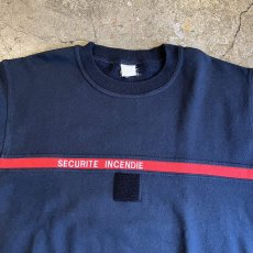 画像9: LOGO EMBROIDERY COLOR LINE DESIGN L/S SWEAT / Ladies M / MADE IN FRANCE (9)