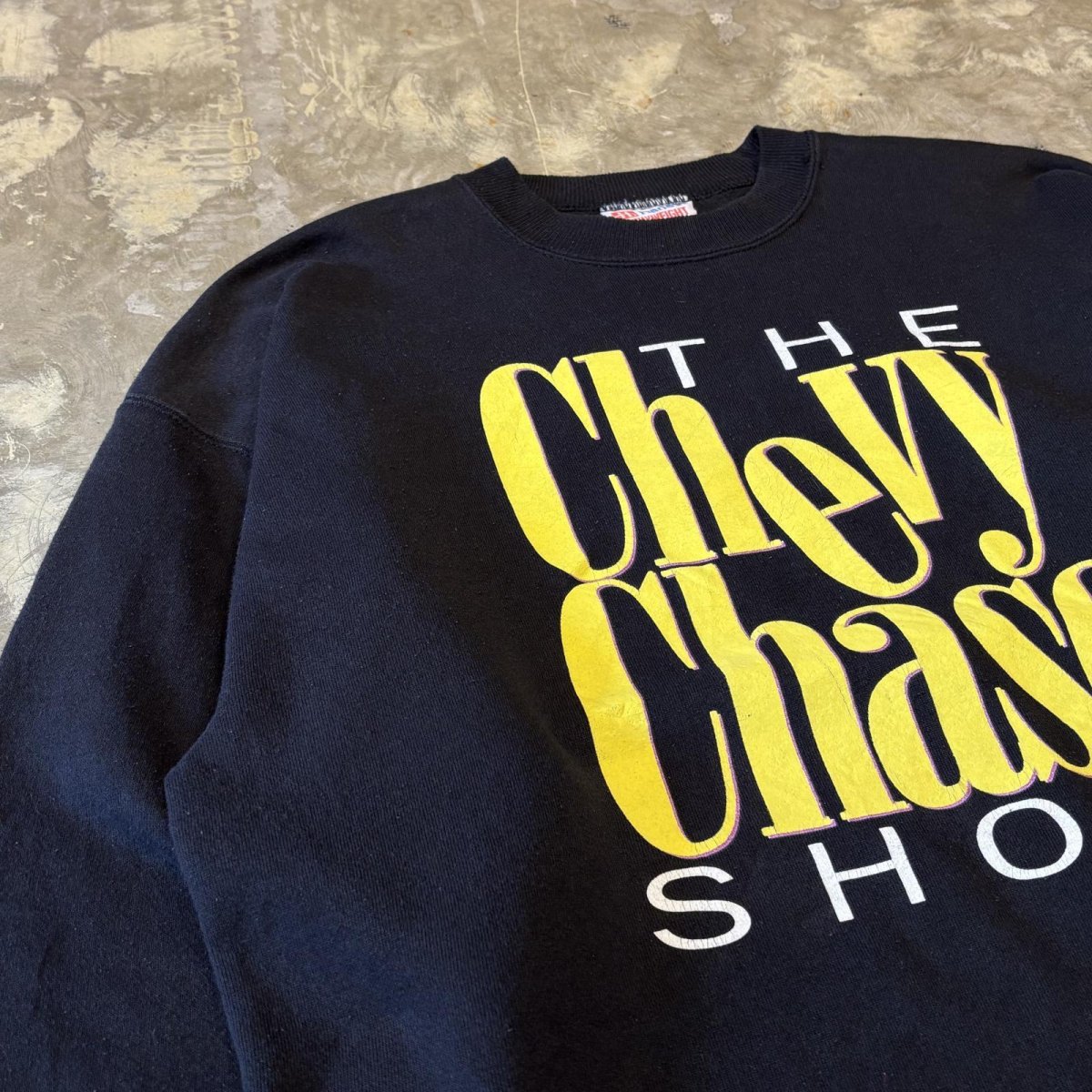 画像3: 90's "THE CHEVY CHASE SHOW" PRINTED SWEAT / Mens XL / MADE IN USA (3)