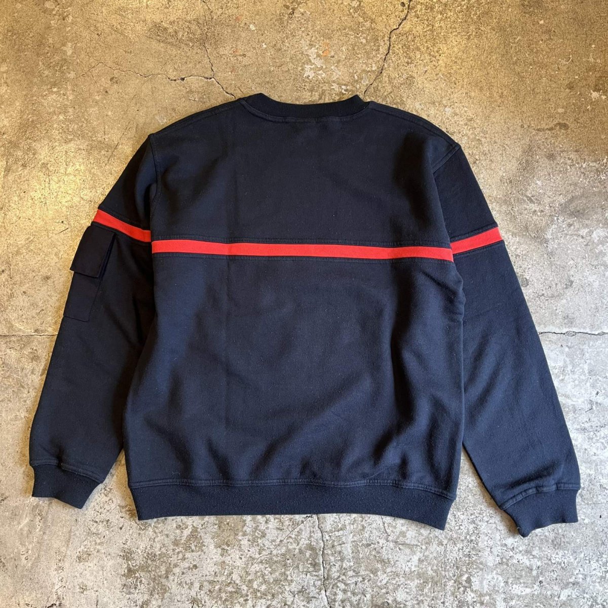 画像2: LOGO EMBROIDERY COLOR LINE DESIGN L/S SWEAT / Ladies M / MADE IN FRANCE (2)