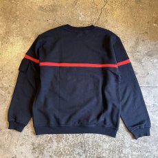画像2: LOGO EMBROIDERY COLOR LINE DESIGN L/S SWEAT / Ladies M / MADE IN FRANCE (2)
