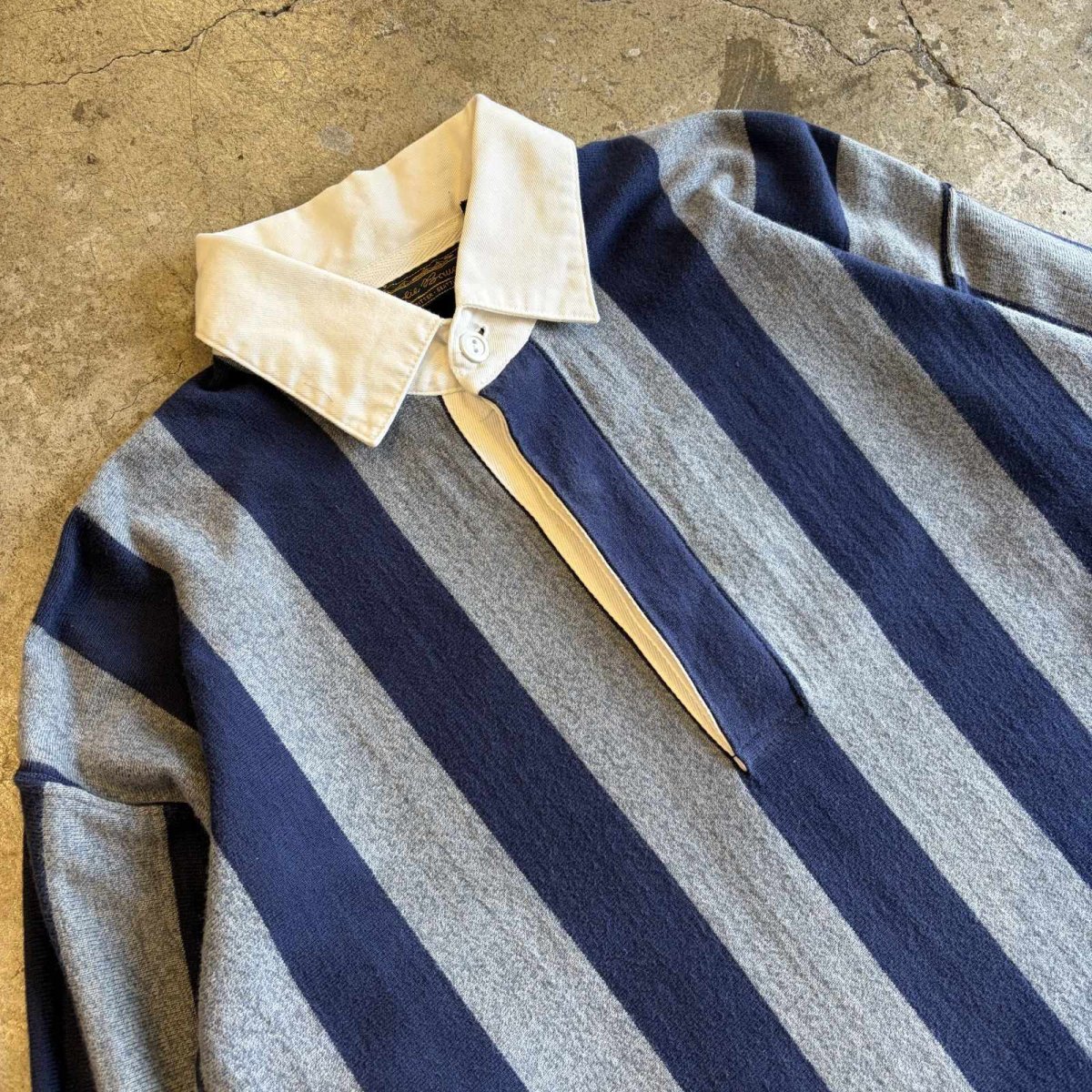 画像3: STRIPE COLOR DESIGN L/S RUGBY JERSEY SHIRT / Ladies M~L (3)
