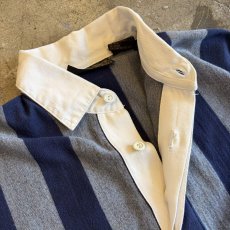 画像5: STRIPE COLOR DESIGN L/S RUGBY JERSEY SHIRT / Ladies M~L (5)