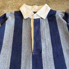 画像4: STRIPE COLOR DESIGN L/S RUGBY JERSEY SHIRT / Ladies M~L (4)
