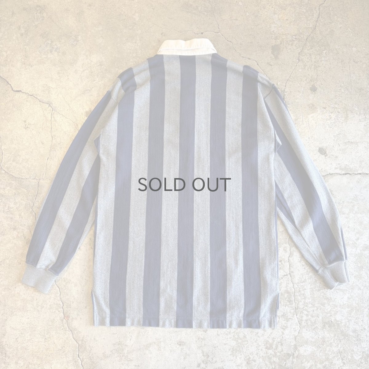 画像2: STRIPE COLOR DESIGN L/S RUGBY JERSEY SHIRT / Ladies M~L (2)