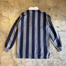 画像2: STRIPE COLOR DESIGN L/S RUGBY JERSEY SHIRT / Ladies M~L (2)