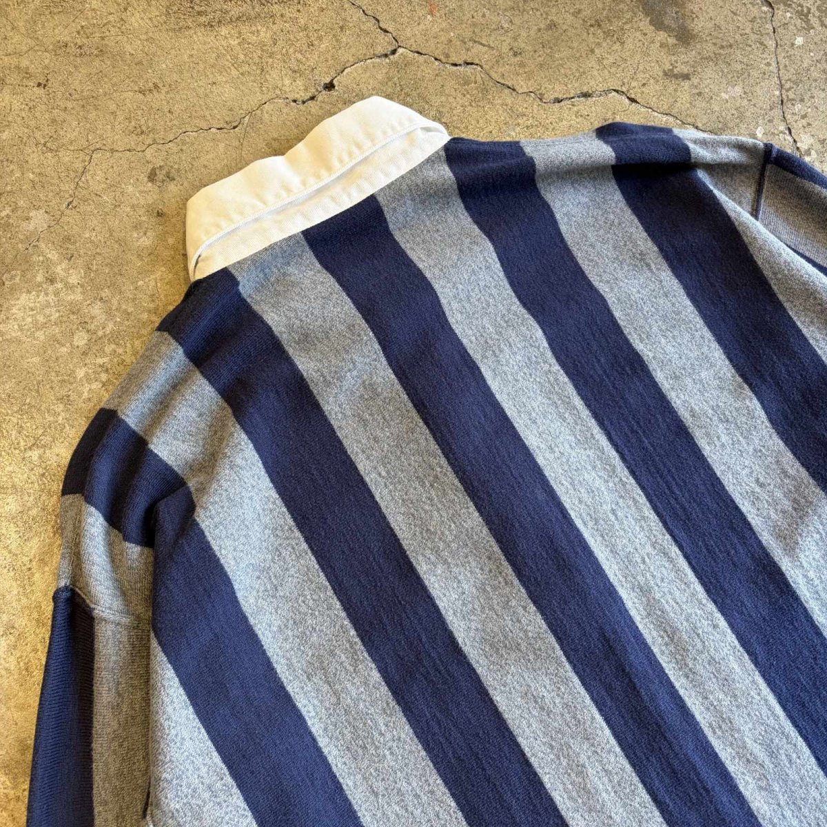 画像9: STRIPE COLOR DESIGN L/S RUGBY JERSEY SHIRT / Ladies M~L (9)