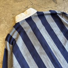 画像9: STRIPE COLOR DESIGN L/S RUGBY JERSEY SHIRT / Ladies M~L (9)