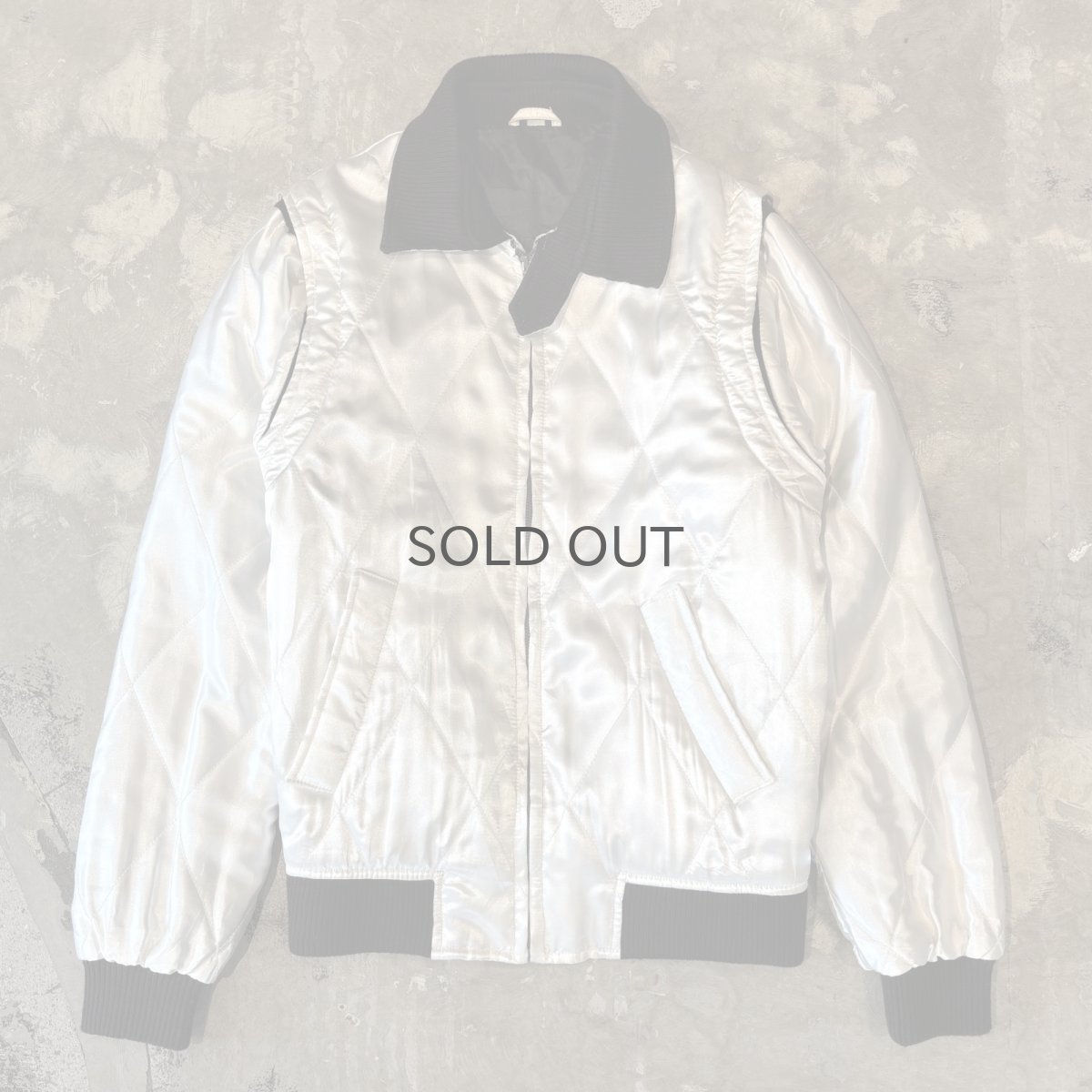 画像2: BACK SCORPION EMBROIDERY QUILTING ZIP UP JACKET / Mens M (2)