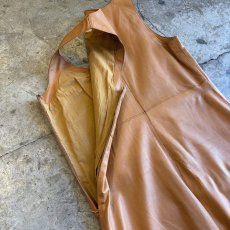 画像8: LAMB SKIN LEATHER DESIGN N/S ONE-PIECE / Ladies S~M / MADE IN USA (8)
