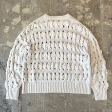 画像2: MONOTONE MESH DESIGN KNIT SWEATER / Mens L (2)