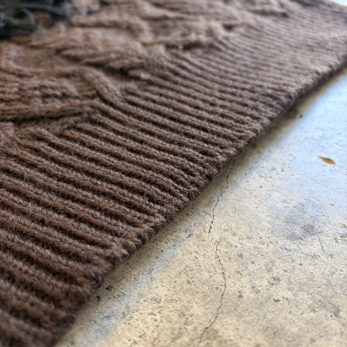 画像11: V NECK FRINGE POINT DESIGN KNIT SWEATER / Ladies M (11)