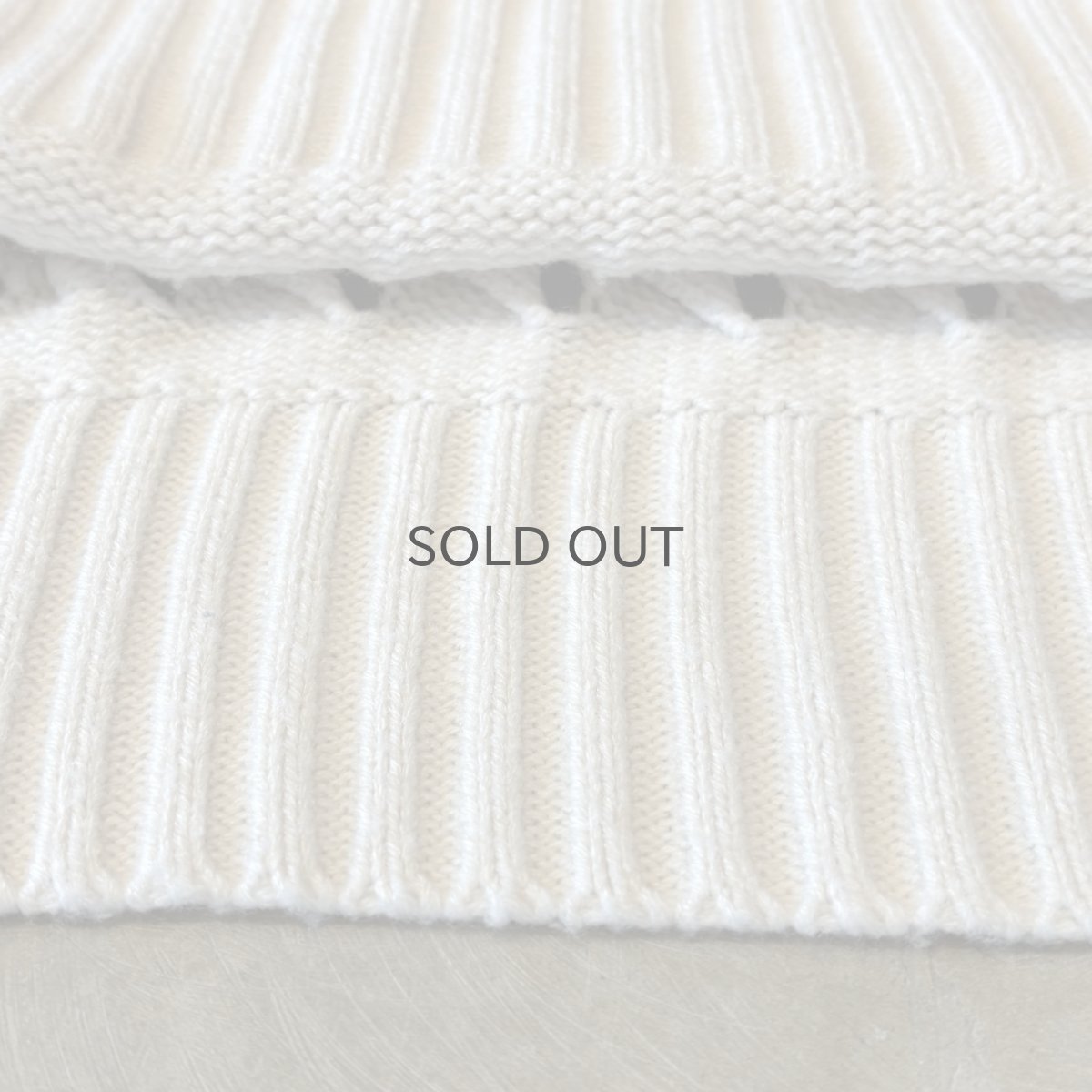 画像8: MONOTONE MESH DESIGN KNIT SWEATER / Mens L (8)