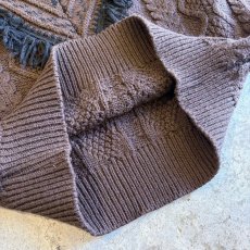 画像6: V NECK FRINGE POINT DESIGN KNIT SWEATER / Ladies M (6)