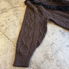 画像7: V NECK FRINGE POINT DESIGN KNIT SWEATER / Ladies M (7)