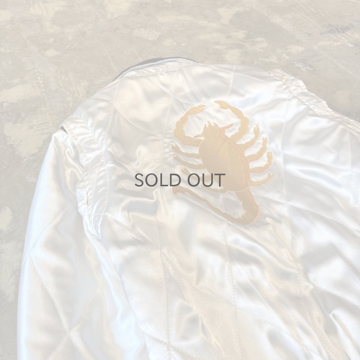 画像9: BACK SCORPION EMBROIDERY QUILTING ZIP UP JACKET / Mens M (9)