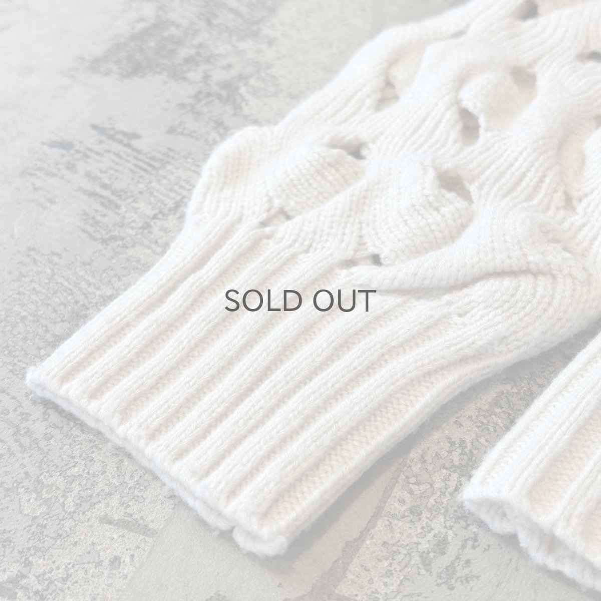 画像7: MONOTONE MESH DESIGN KNIT SWEATER / Mens L (7)