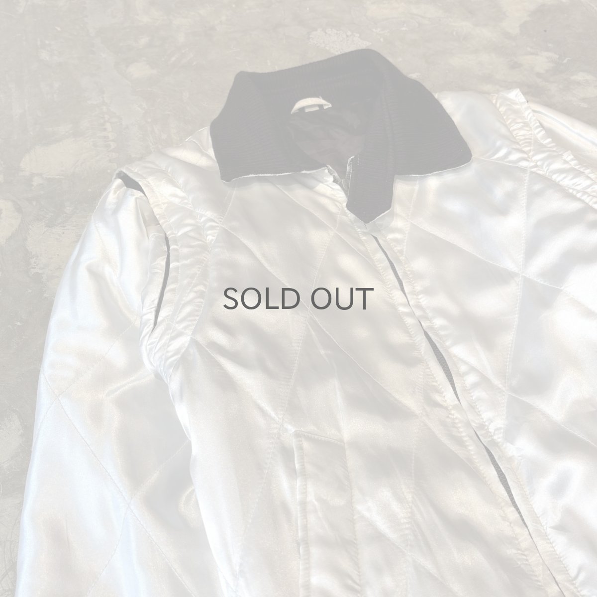 画像3: BACK SCORPION EMBROIDERY QUILTING ZIP UP JACKET / Mens M (3)