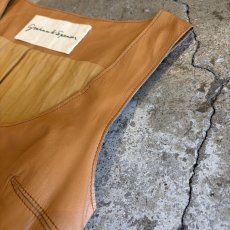 画像6: LAMB SKIN LEATHER DESIGN N/S ONE-PIECE / Ladies S~M / MADE IN USA (6)