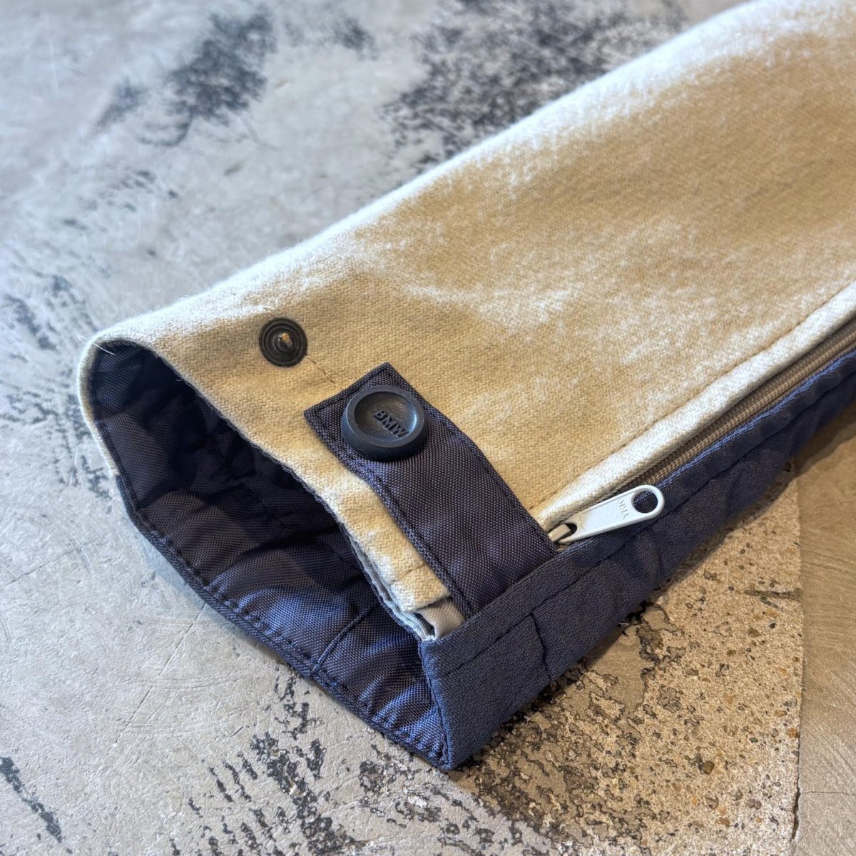 画像7: "BMW" MATERIAL SWITCHED DOUBLE ZIP RACING JACKET / Mens L / MADE IN HUNGARY (7)