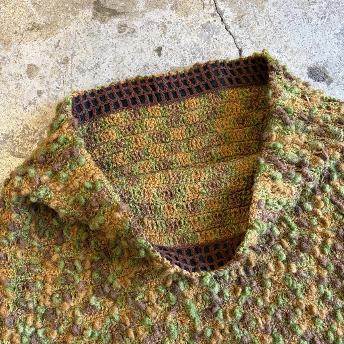 画像7: MIX COLOR EMBOSS DESIGN KNIT SKIRT / W28~W32 (7)