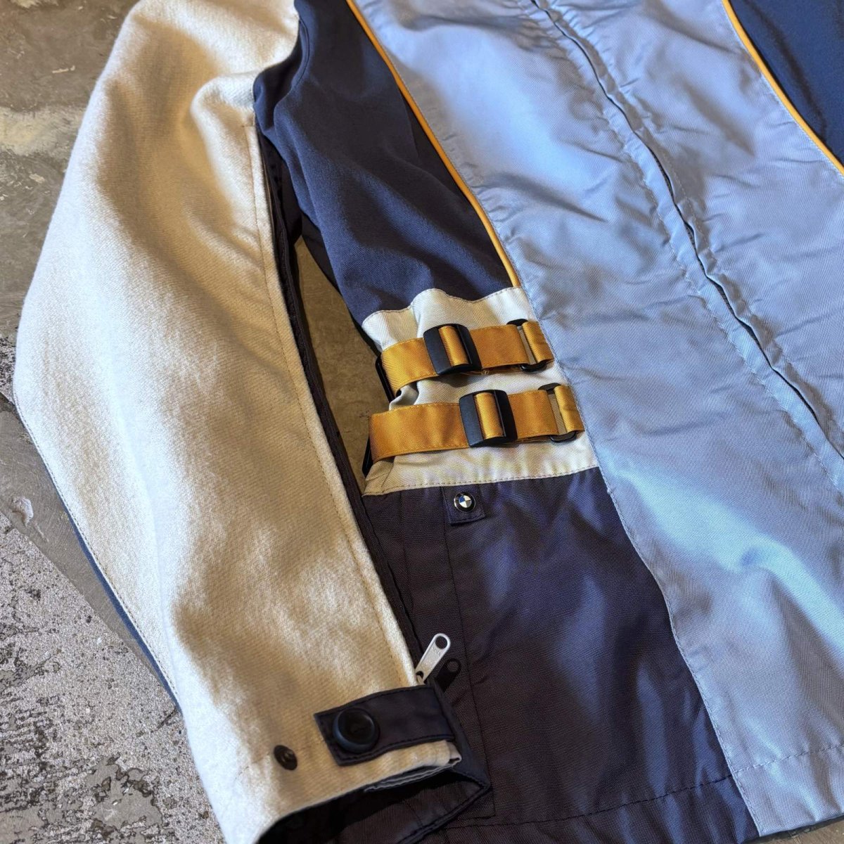 画像5: "BMW" MATERIAL SWITCHED DOUBLE ZIP RACING JACKET / Mens L / MADE IN HUNGARY (5)