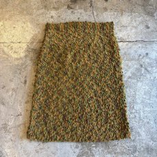 画像1: MIX COLOR EMBOSS DESIGN KNIT SKIRT / W28~W32 (1)