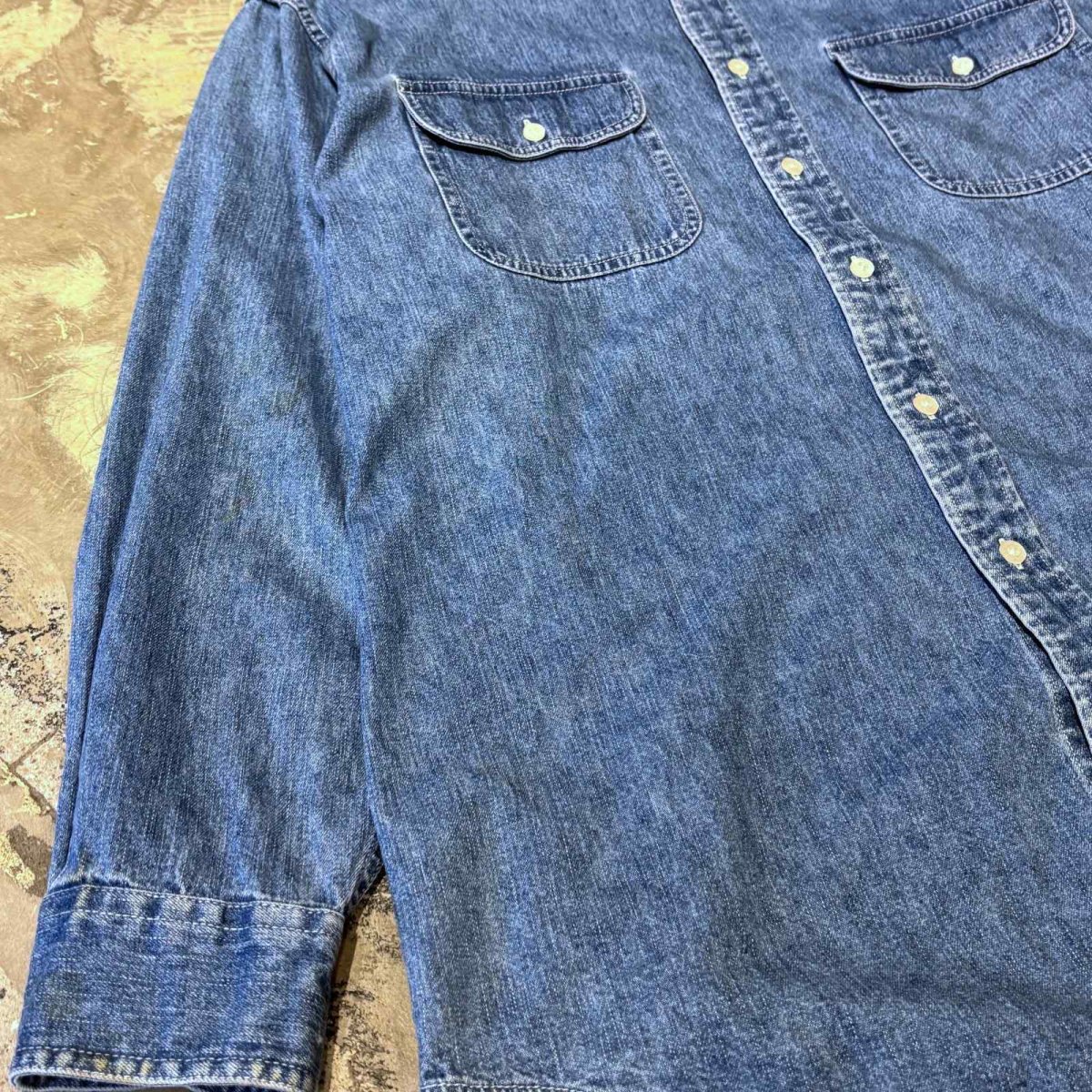 画像5: "LOONEY TUNES" BACK CHARACTER EMBROIDERY L/S SHIRT / Mens M(L~XL) (5)