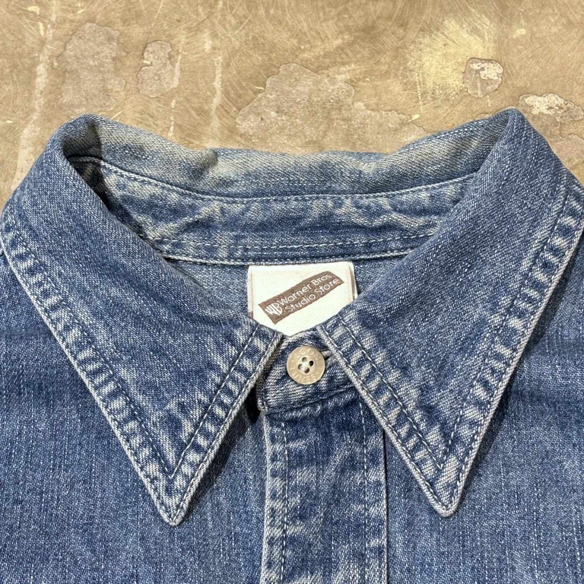 画像11: "LOONEY TUNES" BACK CHARACTER EMBROIDERY L/S SHIRT / Mens M(L~XL) (11)