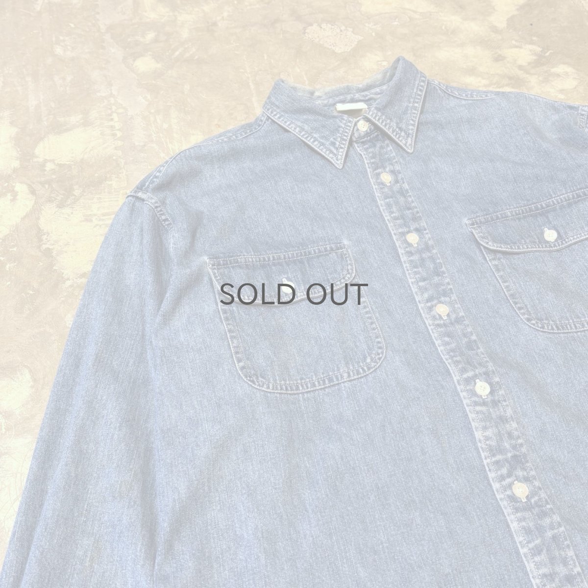 画像3: "LOONEY TUNES" BACK CHARACTER EMBROIDERY L/S SHIRT / Mens M(L~XL) (3)