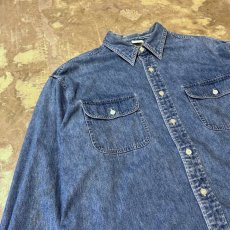 画像3: "LOONEY TUNES" BACK CHARACTER EMBROIDERY L/S SHIRT / Mens M(L~XL) (3)