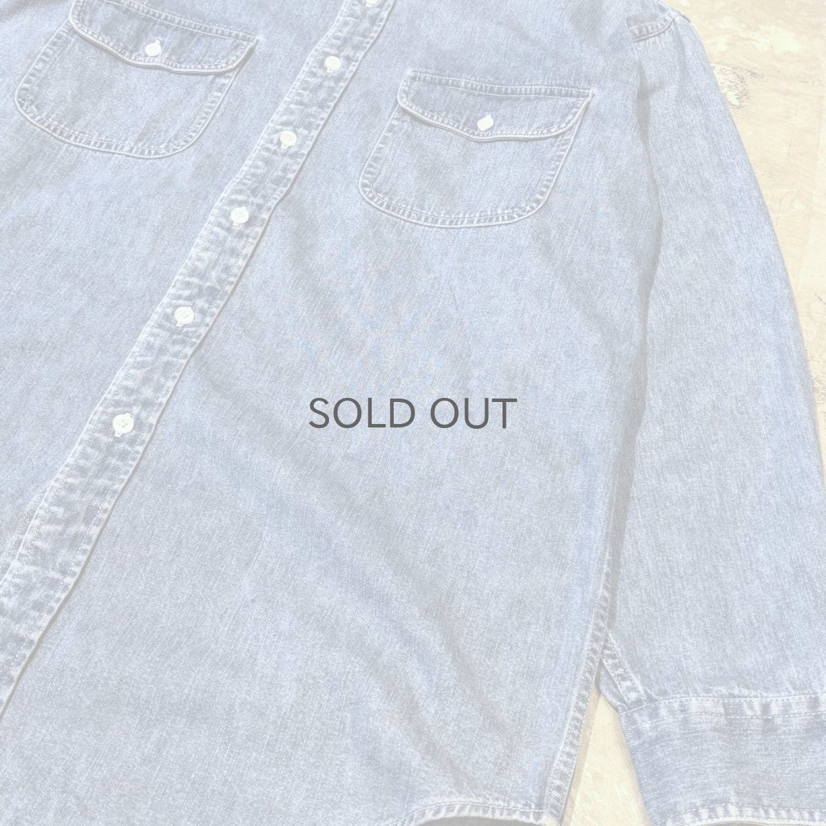 画像6: "LOONEY TUNES" BACK CHARACTER EMBROIDERY L/S SHIRT / Mens M(L~XL) (6)