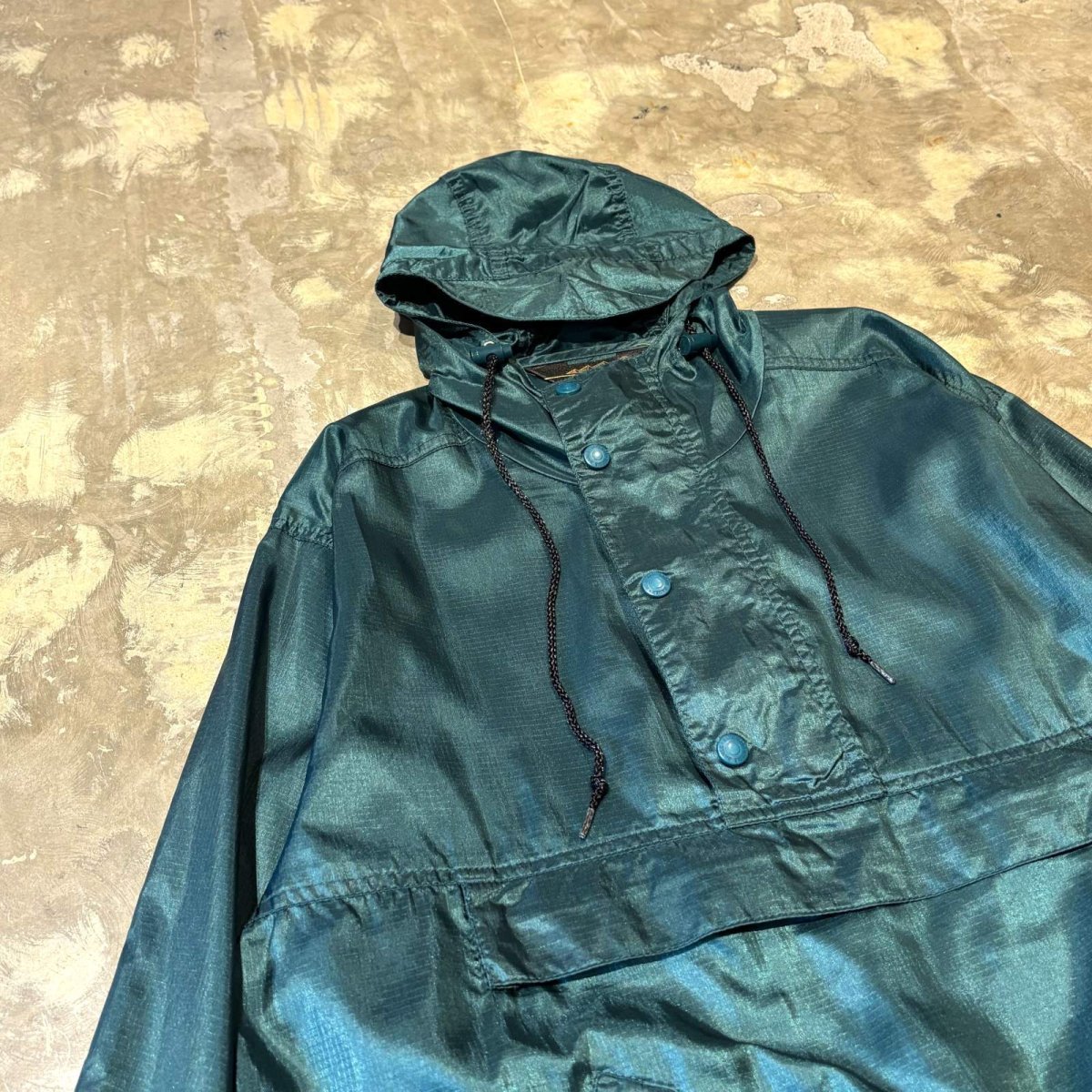 画像3: 【EDDIE BAUER】LUSTER GREEN NYLON ANORAK PARKA / Mens S(L) (3)