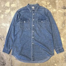 画像2: "LOONEY TUNES" BACK CHARACTER EMBROIDERY L/S SHIRT / Mens M(L~XL) (2)