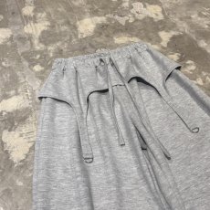 画像3: 【WONDERGROUND】D-CODE LAYERED WIDE SWEAT PANTS / GREY / OS (3)